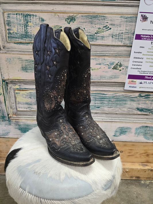 Ladies Brown  Pointed Toe Boots