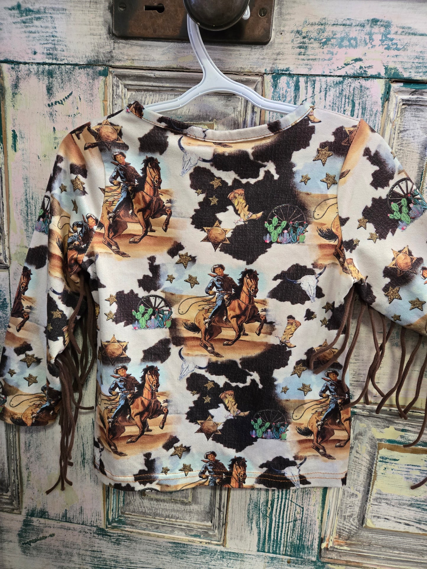 Girls Fringe Western Themed Shirt