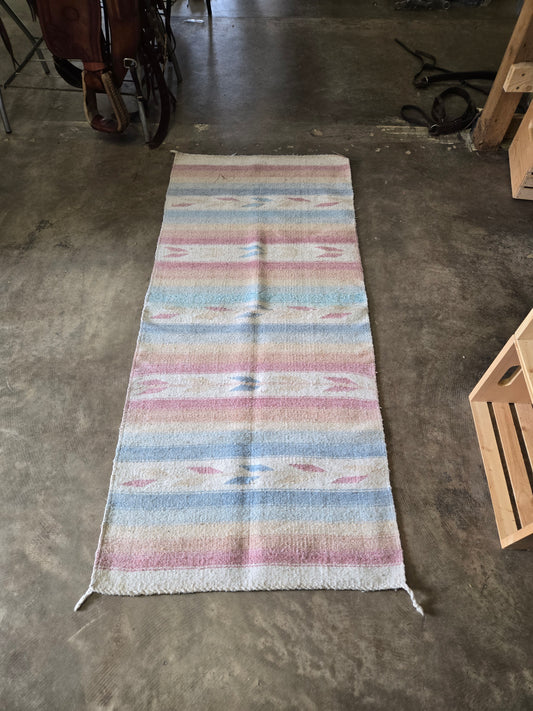 Cotton Double Saddle Blanket                  Pastel Colors