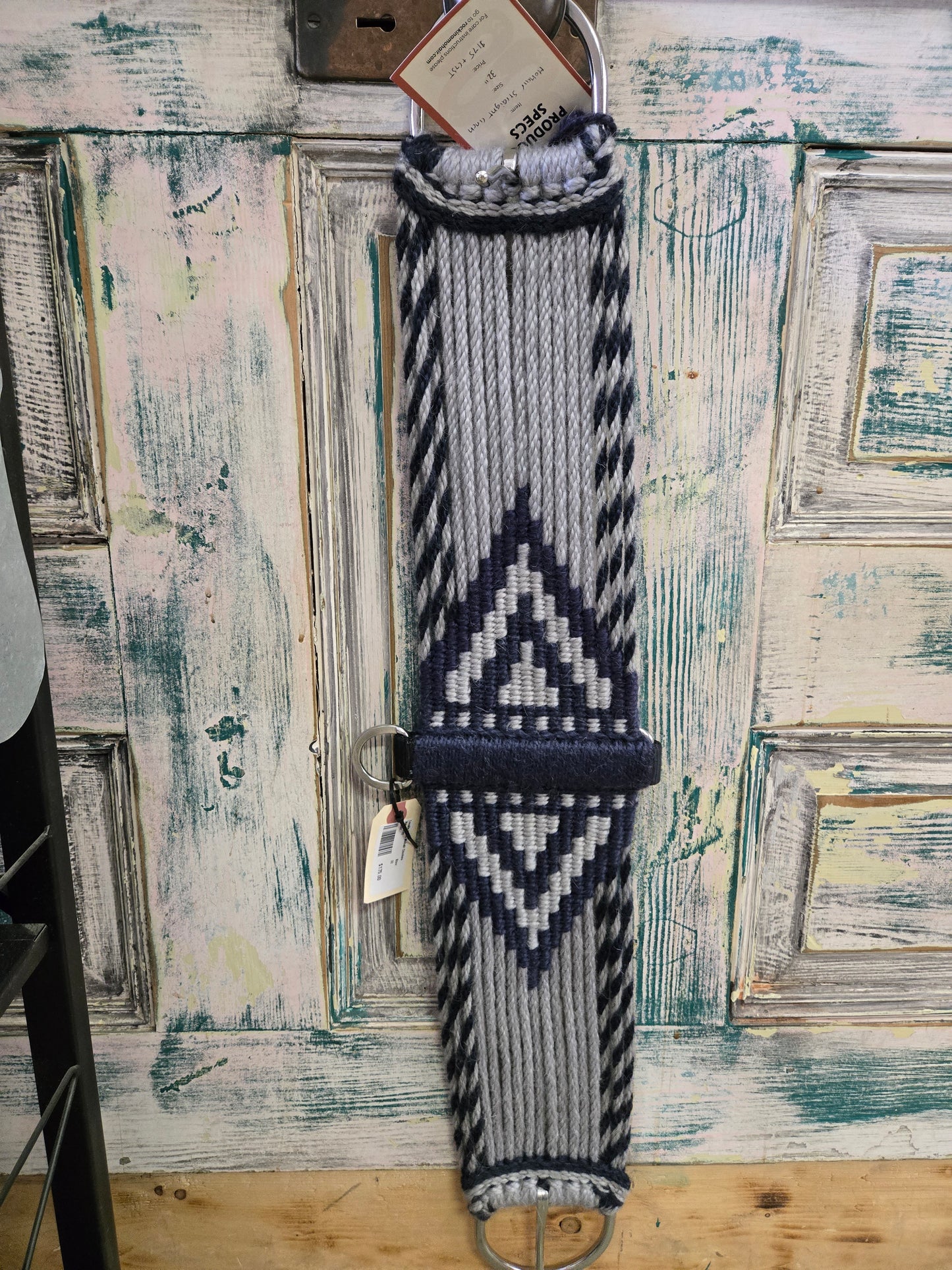 Locally Made Mohair Cinches                 Navy/Grey