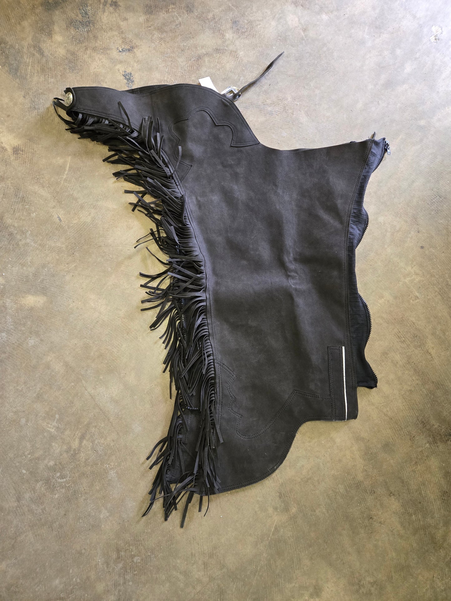 Black Faux Suede Show Chaps
