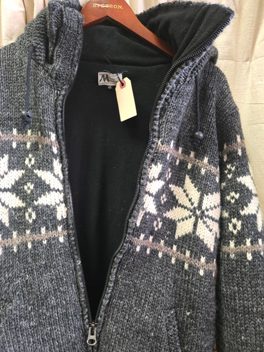 Long Knit Lined Sweater/ Full Zip