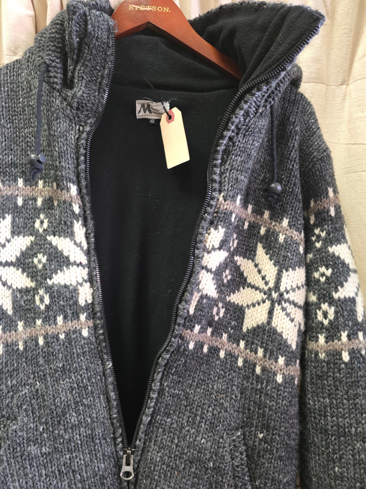 Long Knit Lined Sweater/ Full Zip