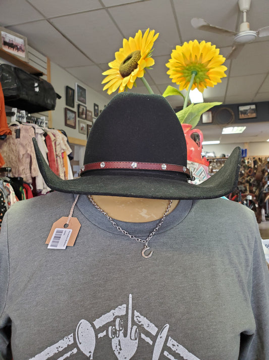 Black Resistol 3X Wool Felt Hat