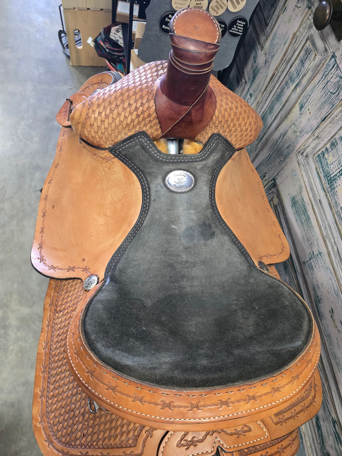 14.5 Inch Rockin R Rope Saddle