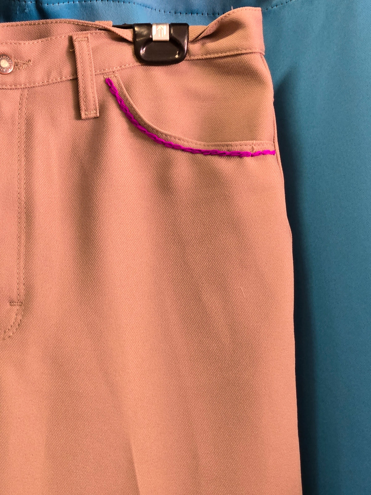 Upcycled Vintage Trousers                    Tan - Purple