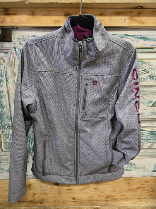 Grey Print Cinch Soft Shell Jck.