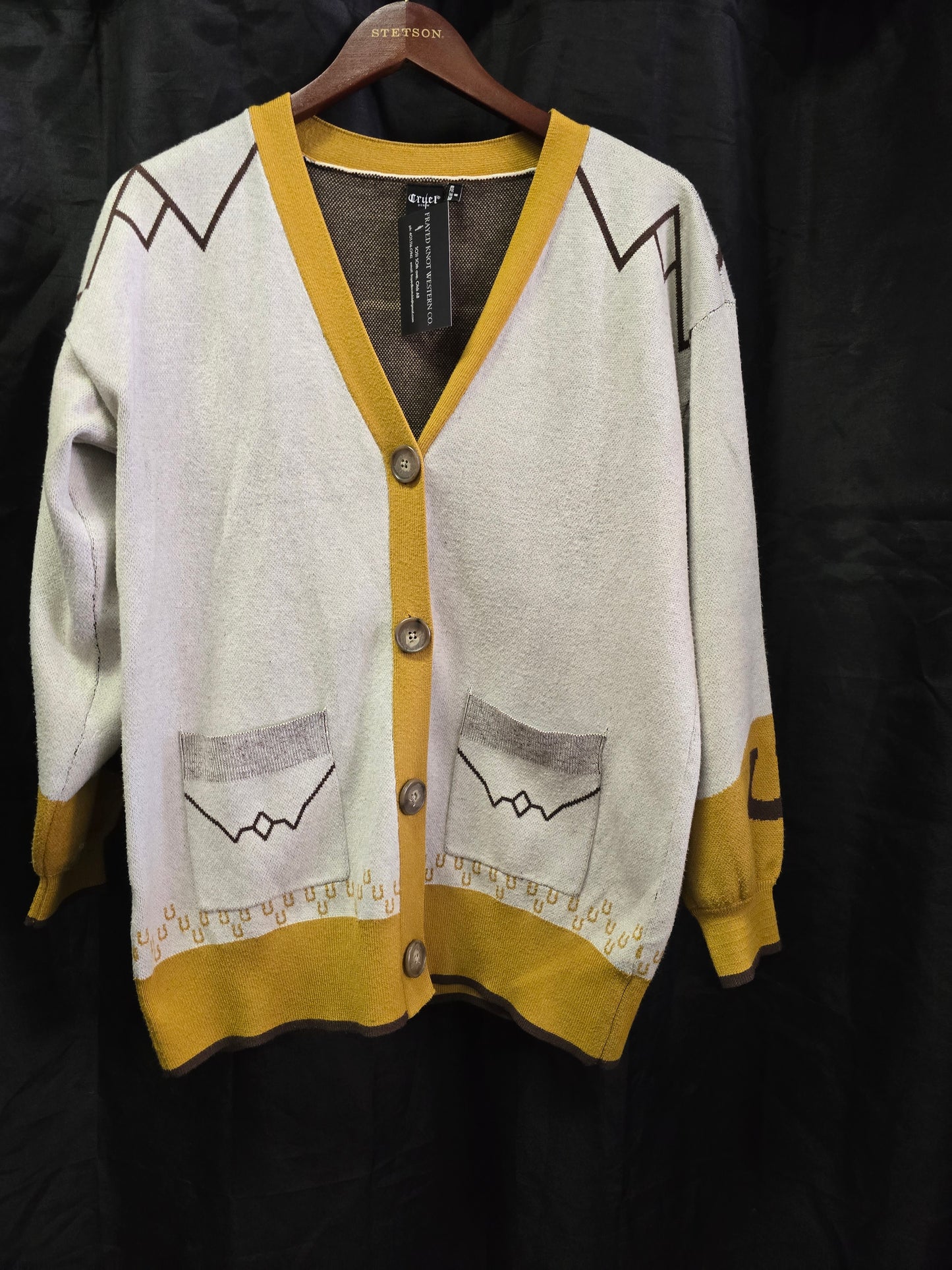 Mustard Graphic Grampa Sweater