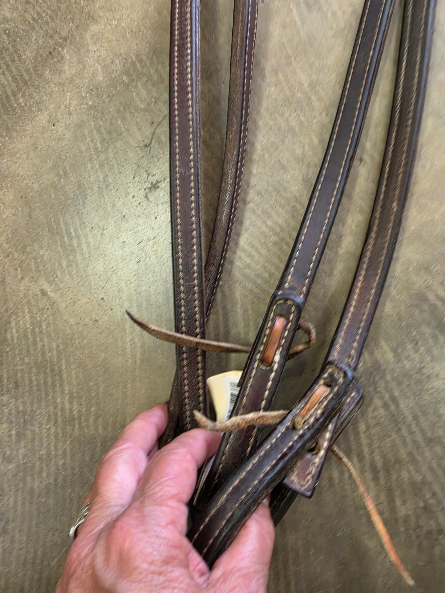 Double Stitched Weighted Reins