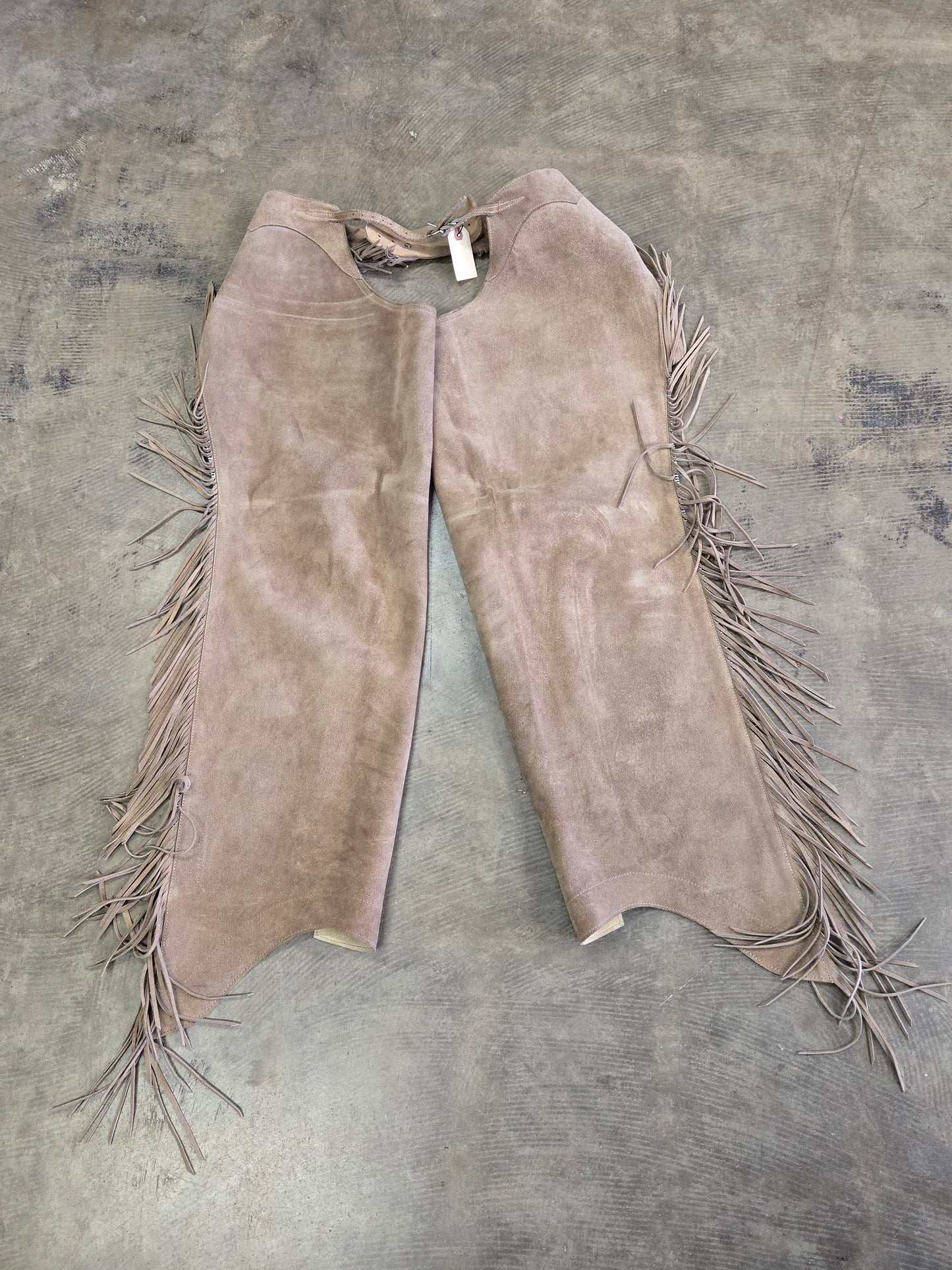 Tan Fringed Suede Chaps