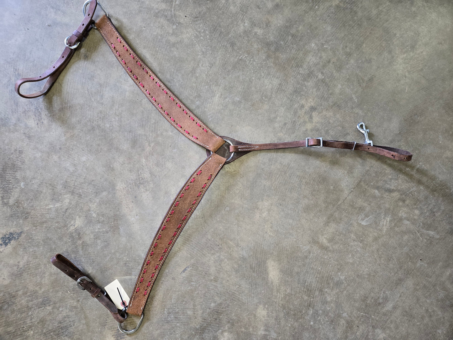 Red Buck Stitched Breast Collar