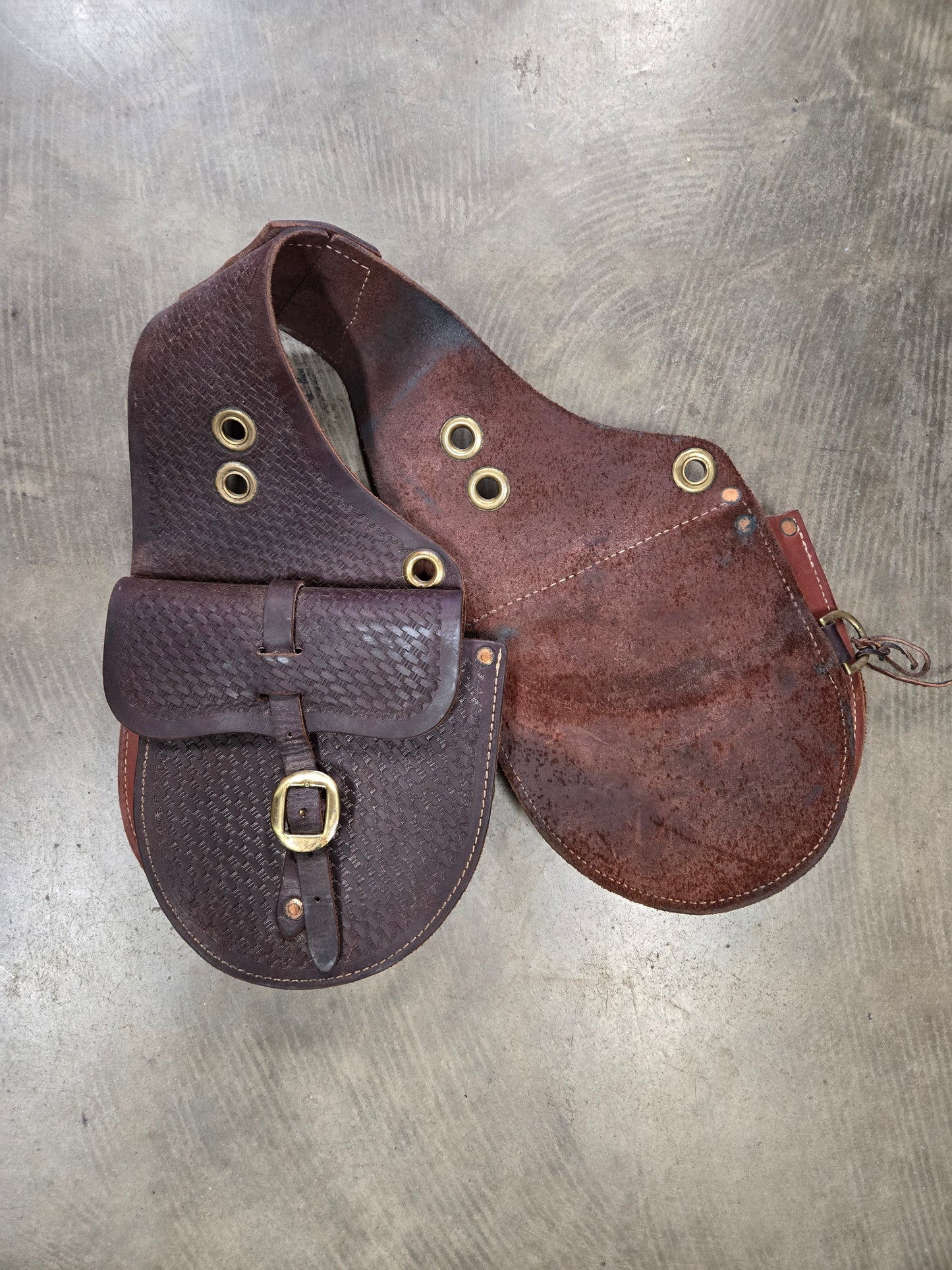 Basket Stamped Saddlebags