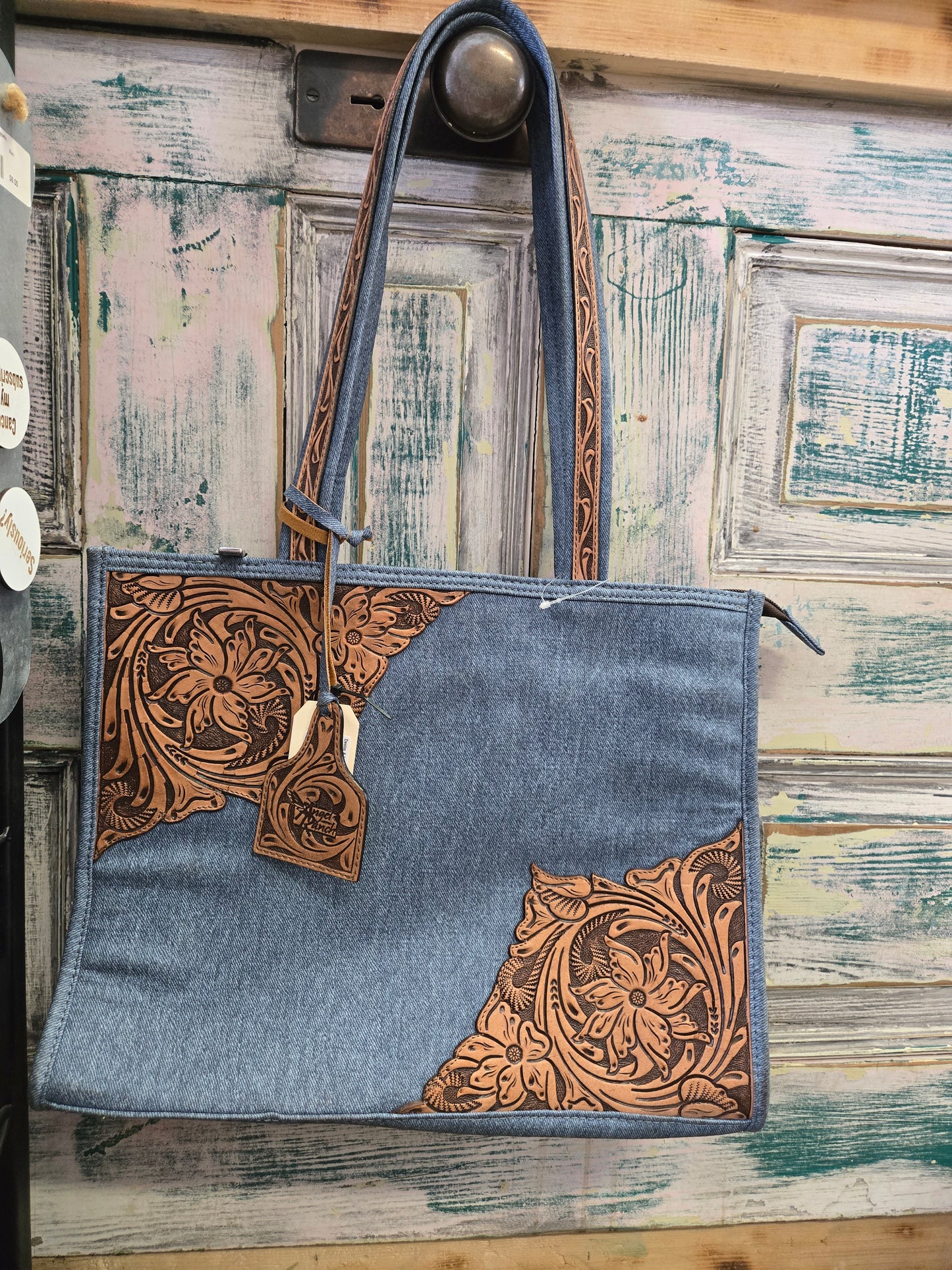 Denim & Leather Purse