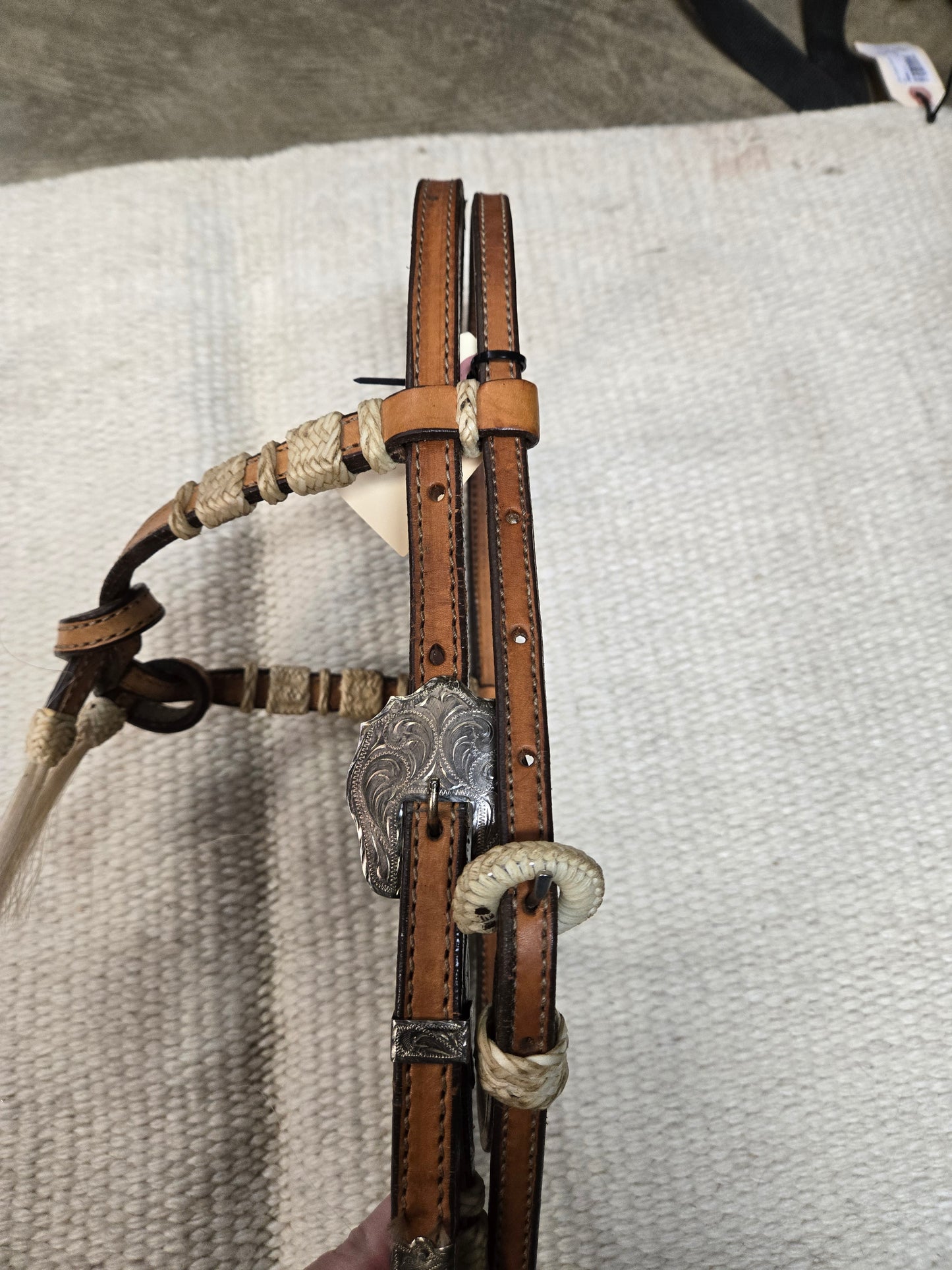 Futurity Knot Headstall- Rawhide                Sil. Buckles