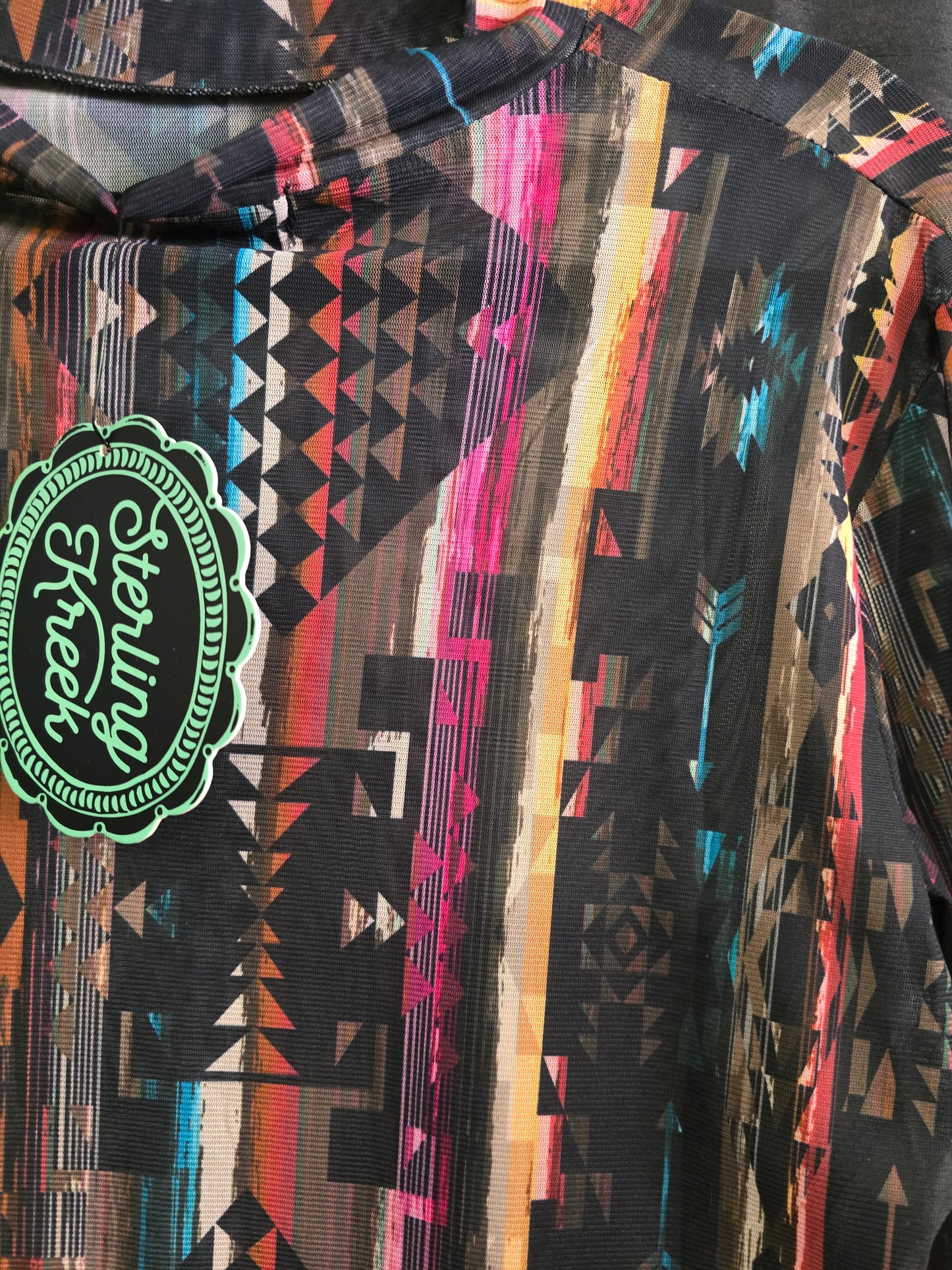 NEW Aztec Print Mesh Shirt