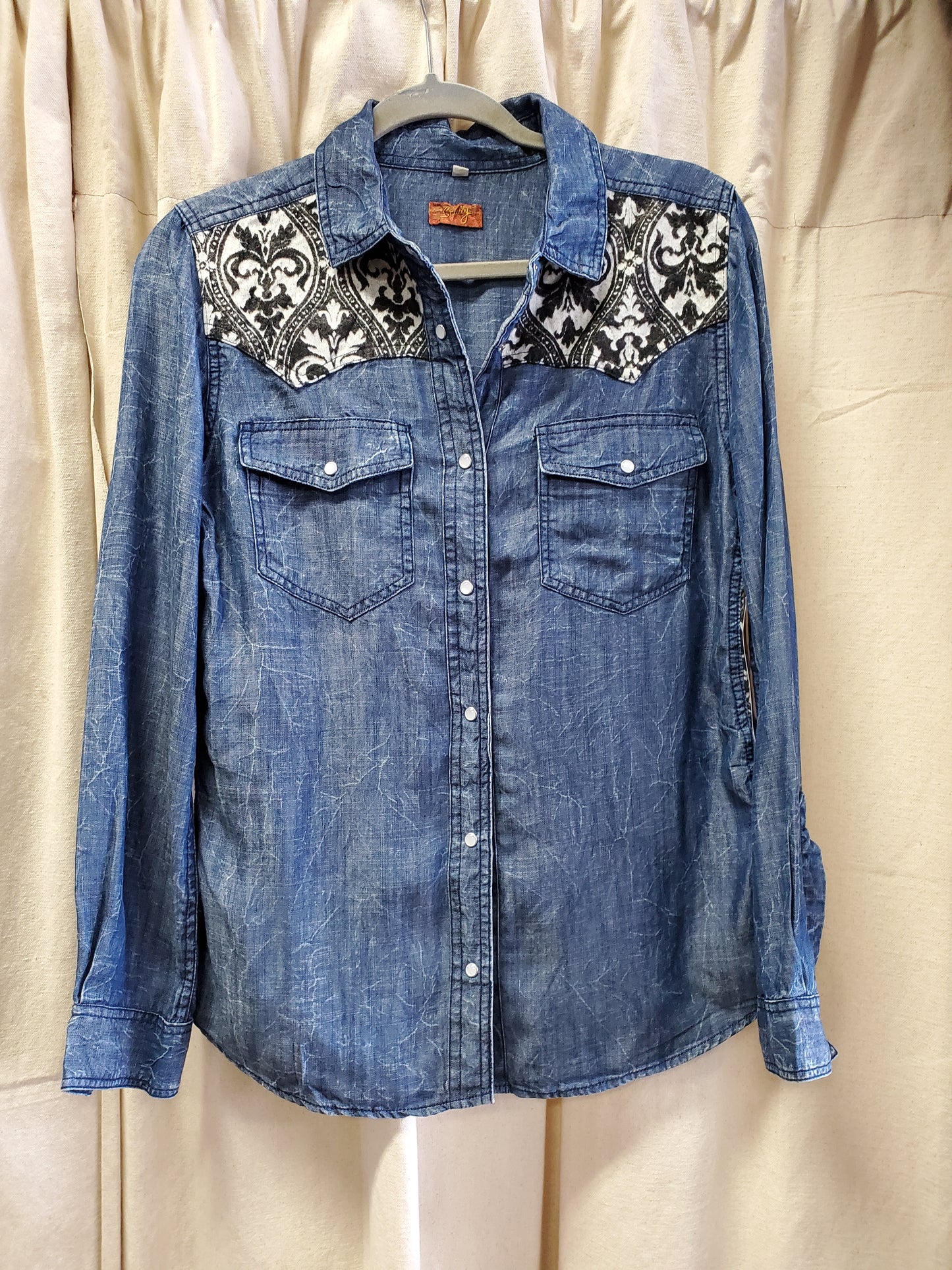 NWT Denim Scully Shirt/ Jacquard
