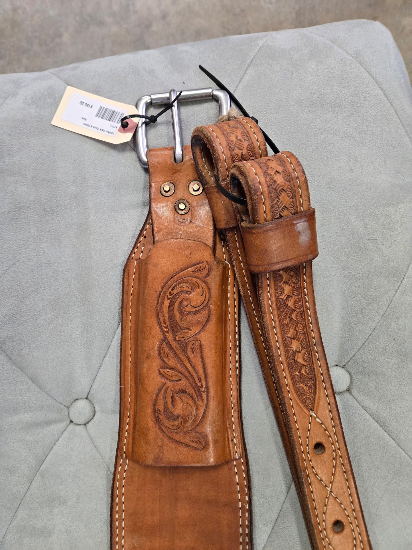 Leather Back Cinch & Billets