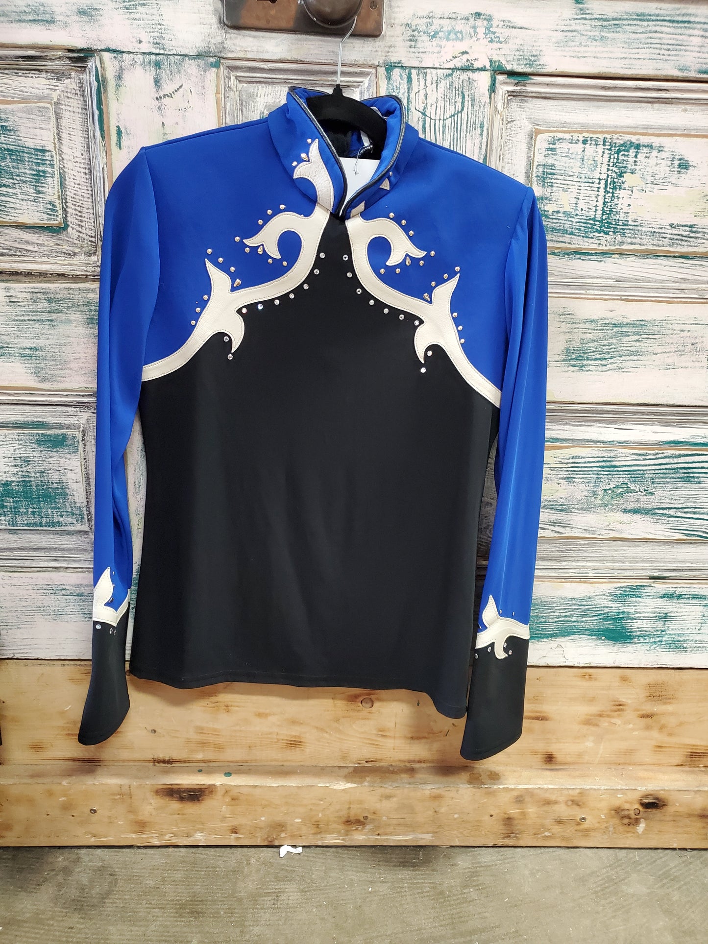 Blue  Show Shirt/ Gem Details