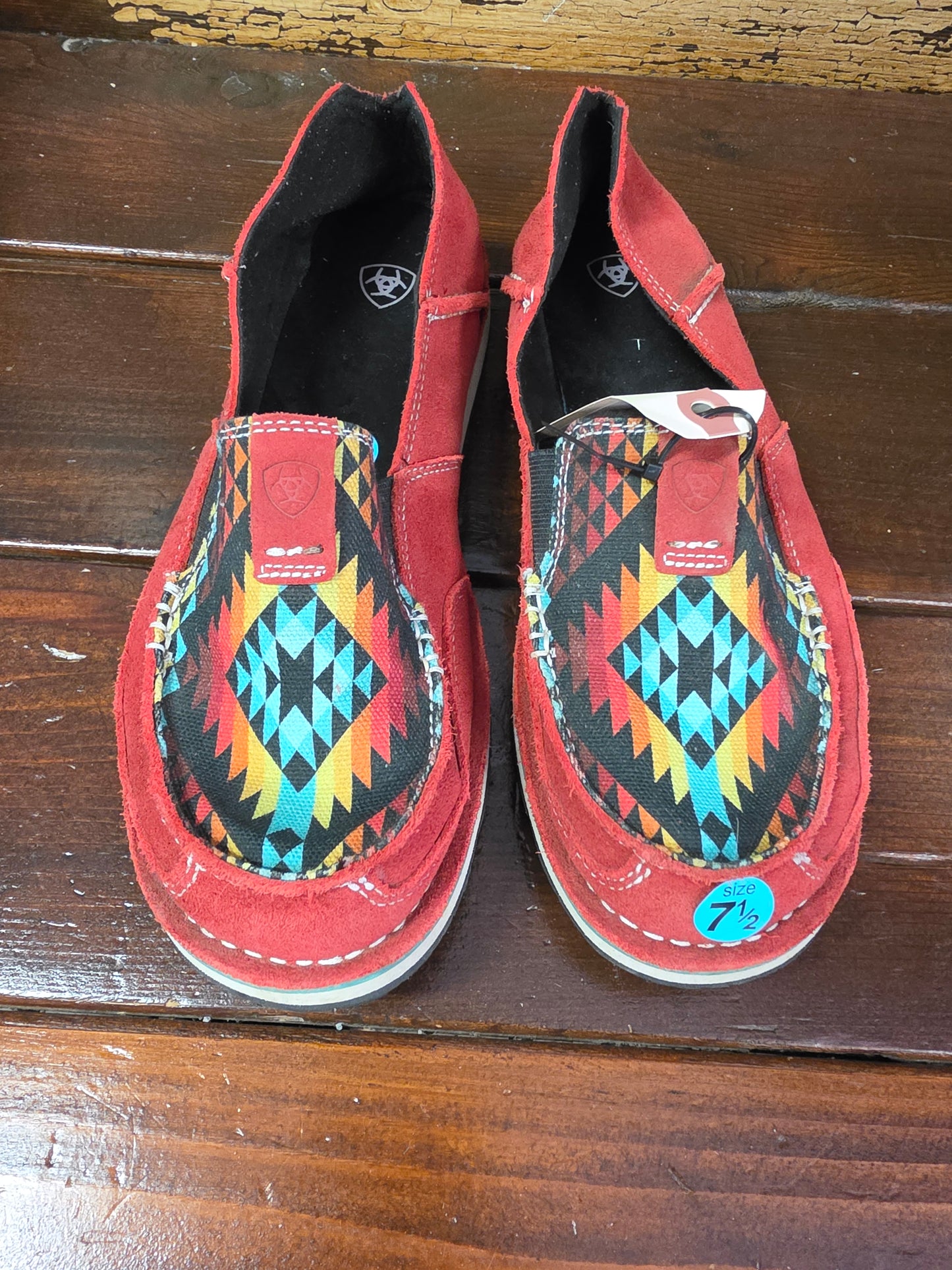 Red Ariat Aztec Loafers