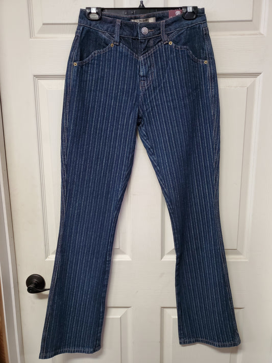 NEW High Rise Striped                         Boot Cut Jeans