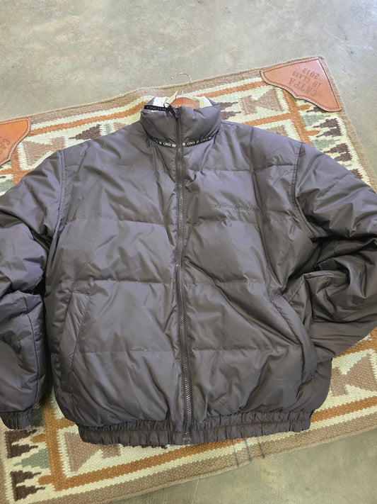 Brown - Ivory Revesible                  Puffer Jacket