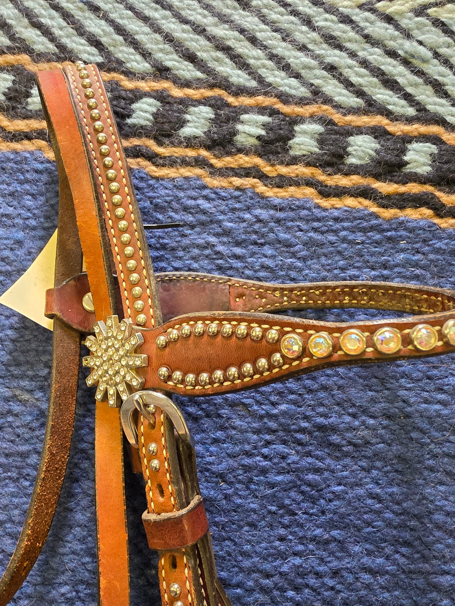 Spur Rowel -Rhinestone Browband                    Headstall