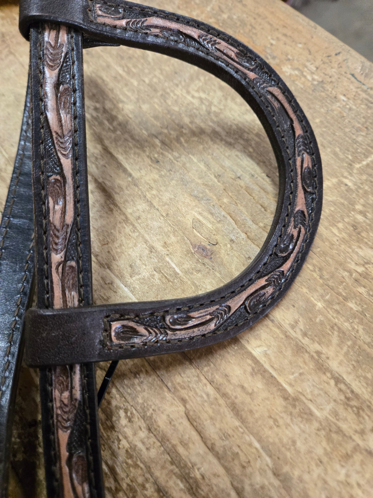 Single Ear Headstall- Carved
