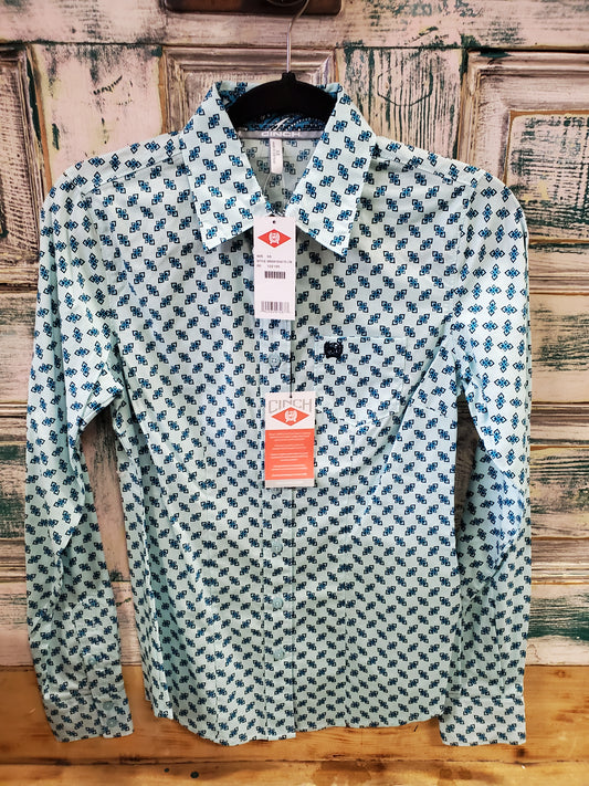 Ladies NEW Teal Print W/Shirt