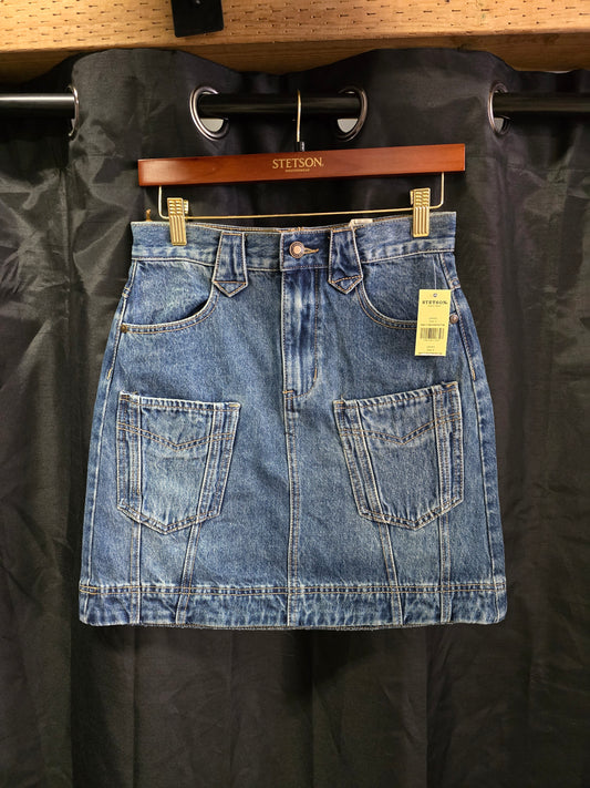 NEW Denim Mini Skirt                            Front Pocket