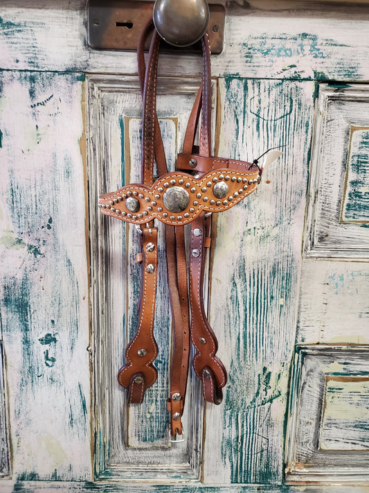 Browband Headstall- Scalloped                Dot and Conchos