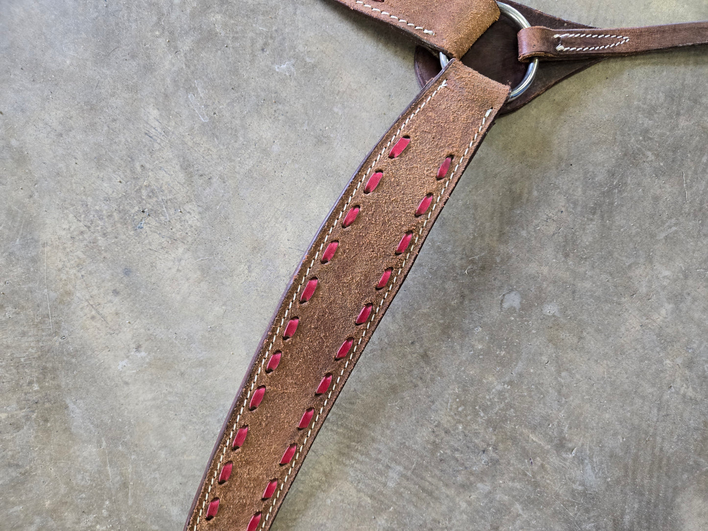 Red Buck Stitched Breast Collar