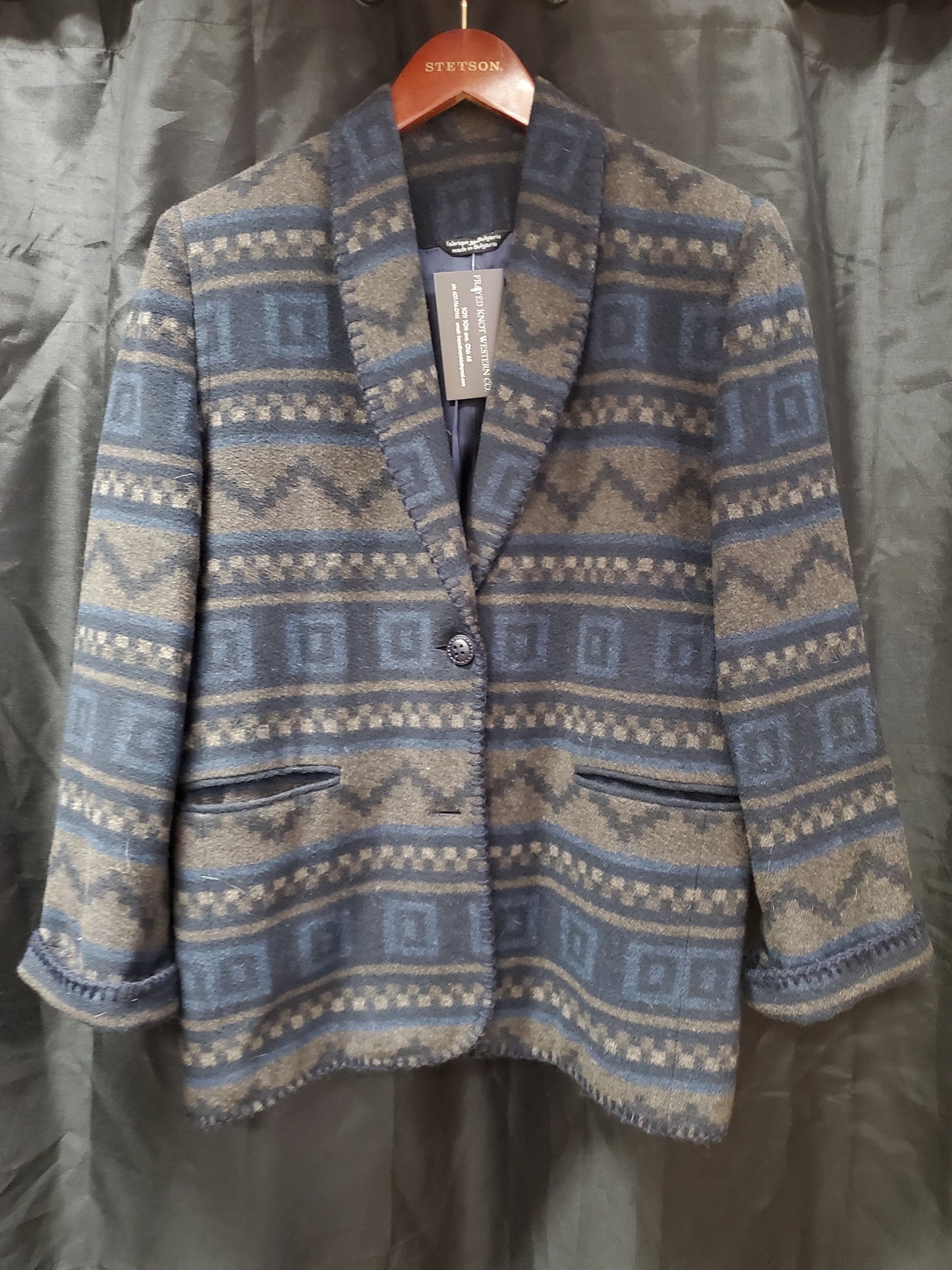 Aztec Print Blanket Blazer