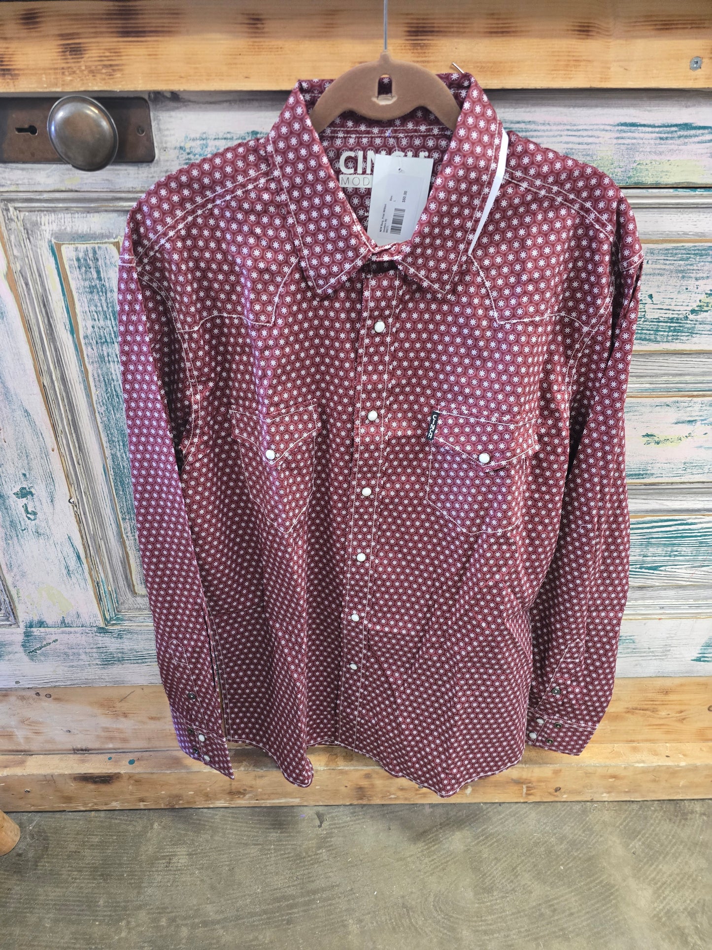 NEW Burg. Print W/Shirt                (modern fit)