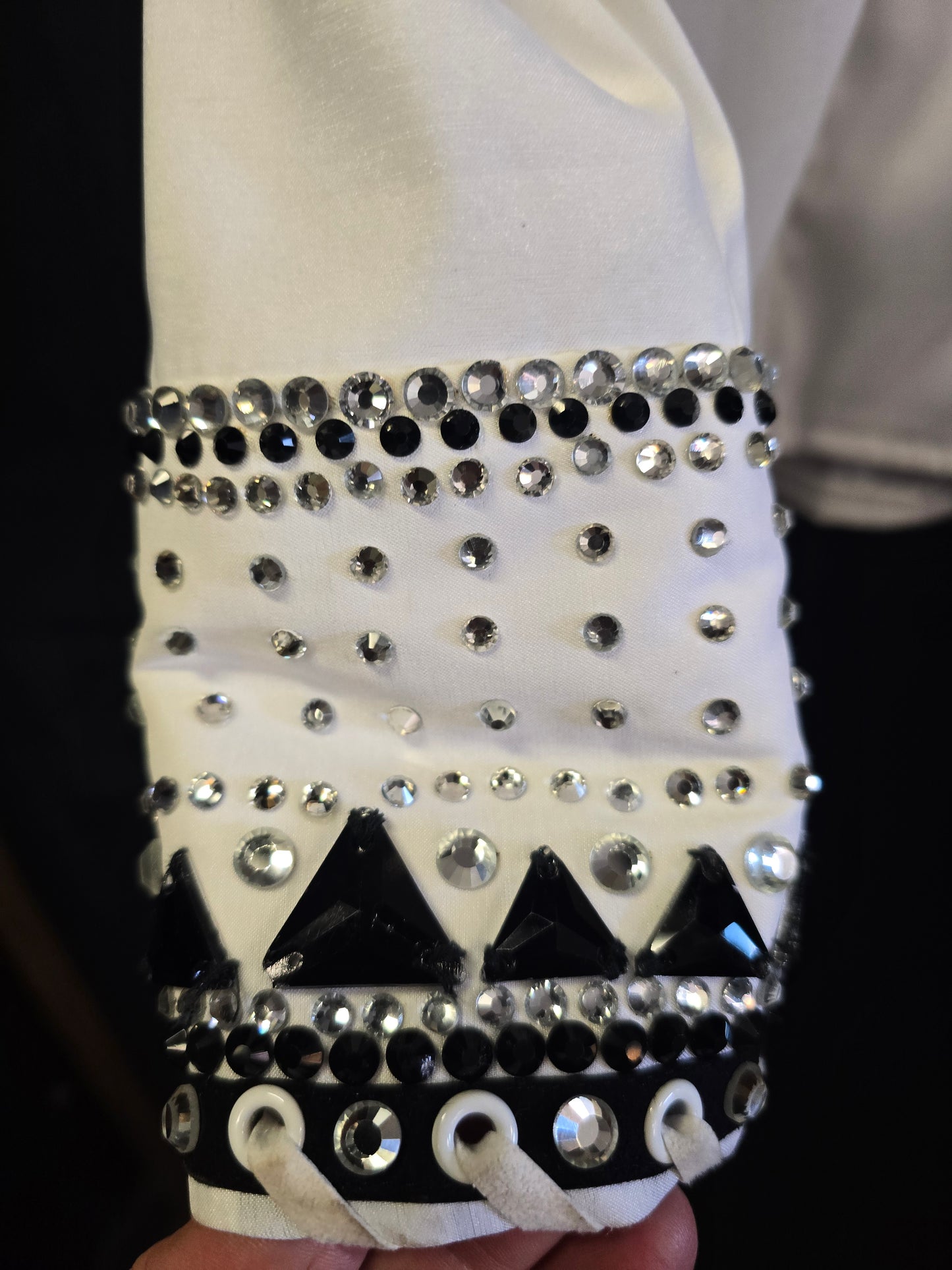 White Rhinestone Detail                           Show Shirt