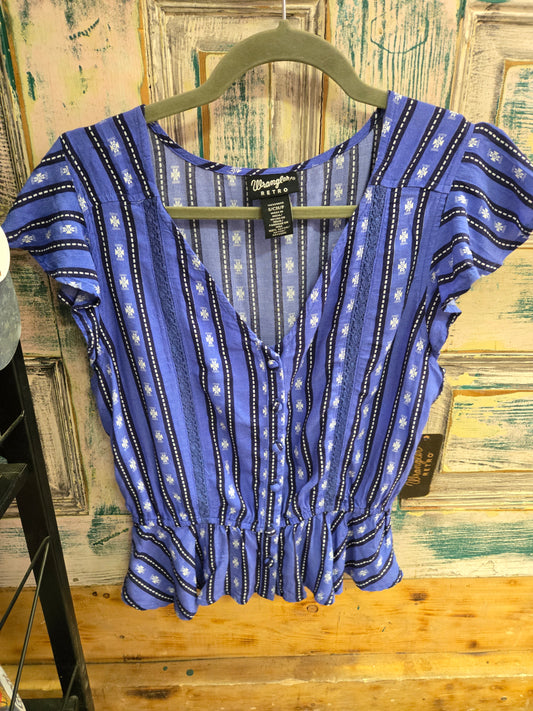 NEW Wrangler Purple Aztec                      Blouse
