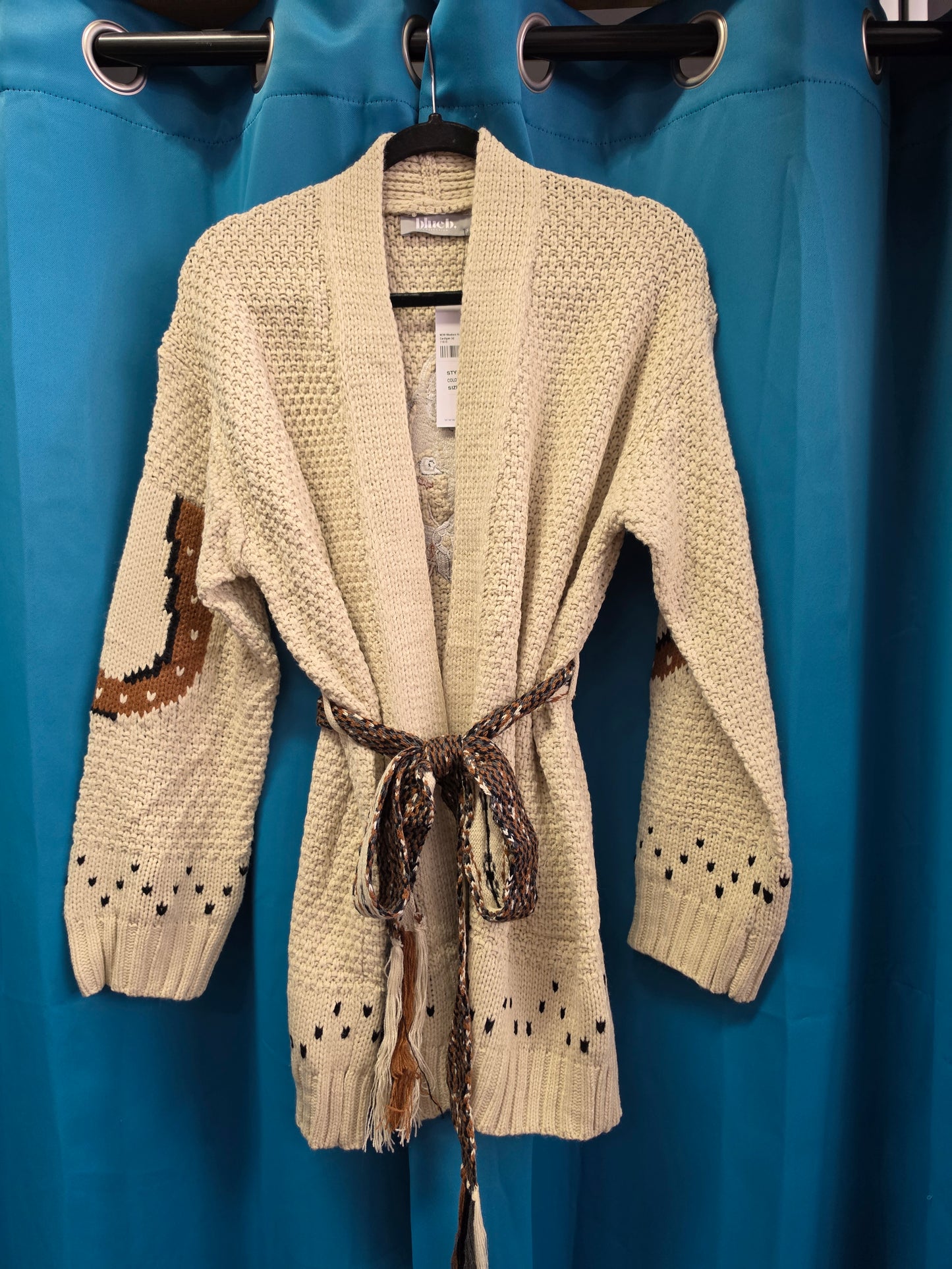NEW Western Horse Belted                      Cardigan