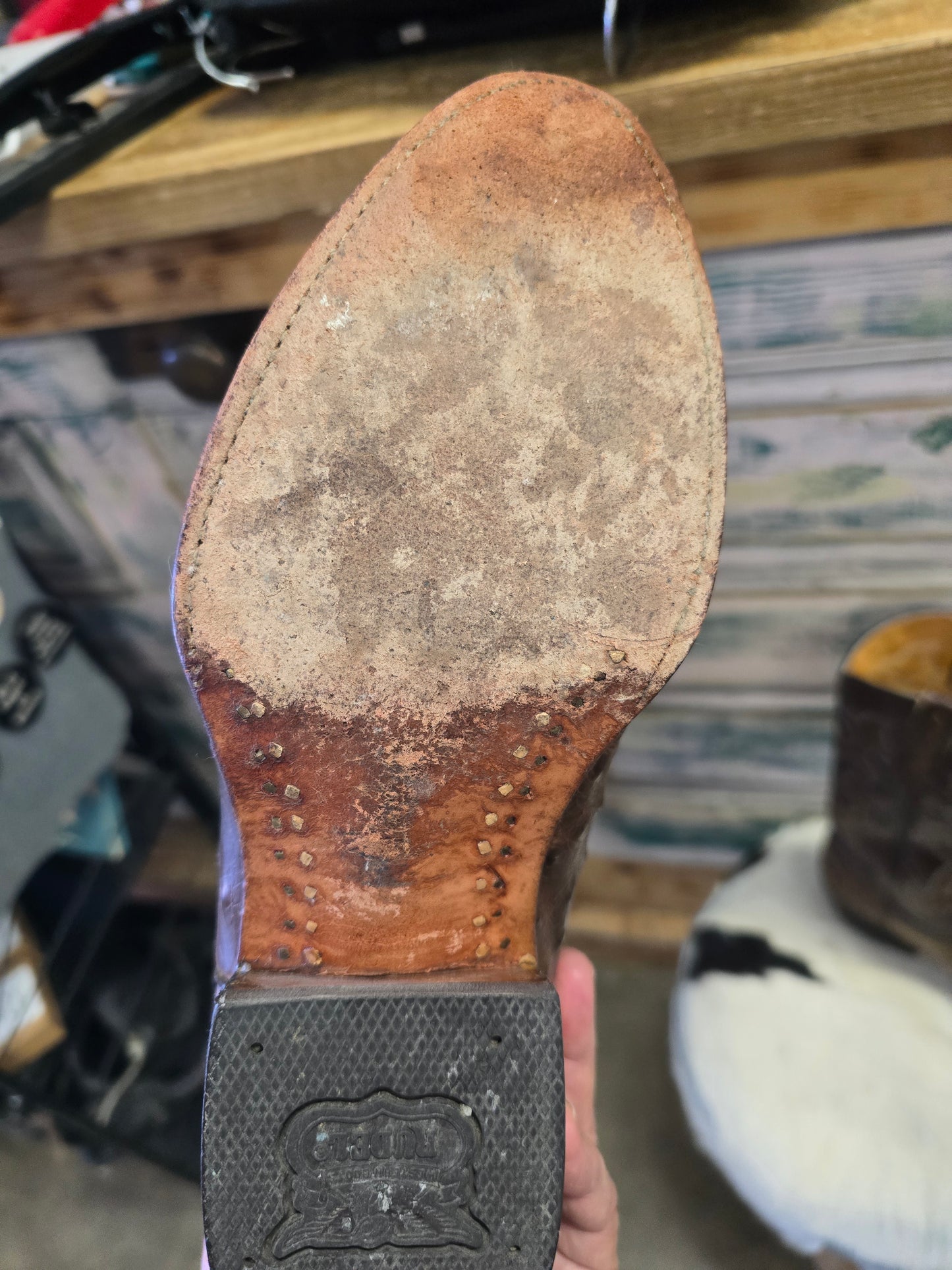 Vintage Ostrich Boots