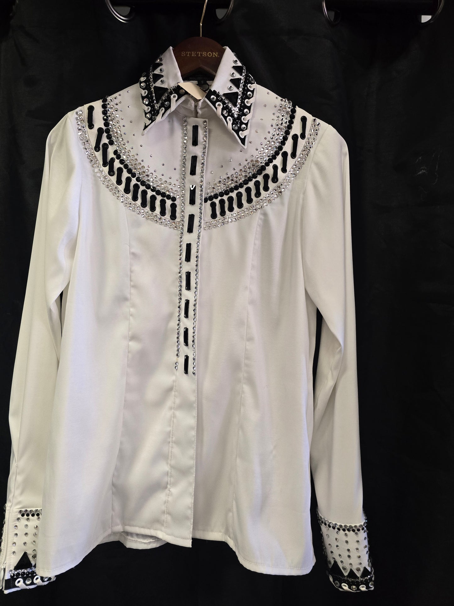 White Rhinestone Detail                           Show Shirt