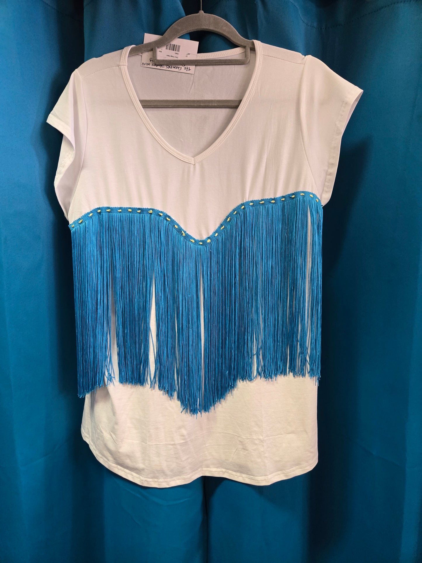 Turq. Fringe Tshirt