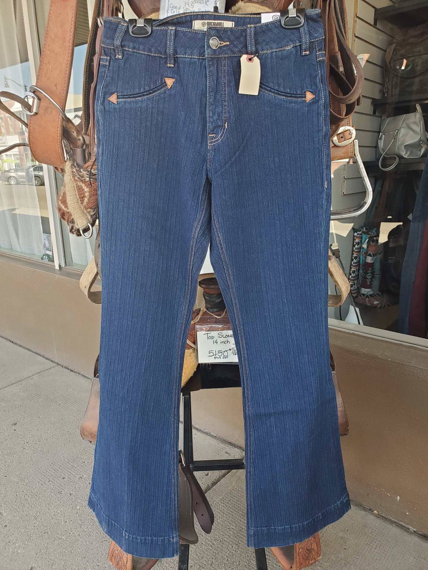 Dark Wash High Rise Trouser