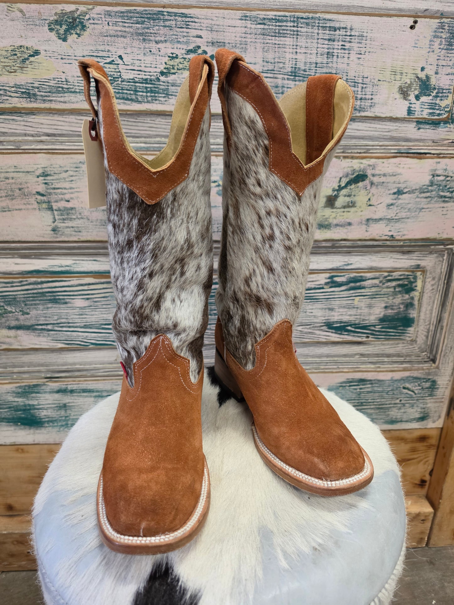 Brown Roughout-Hide Boots