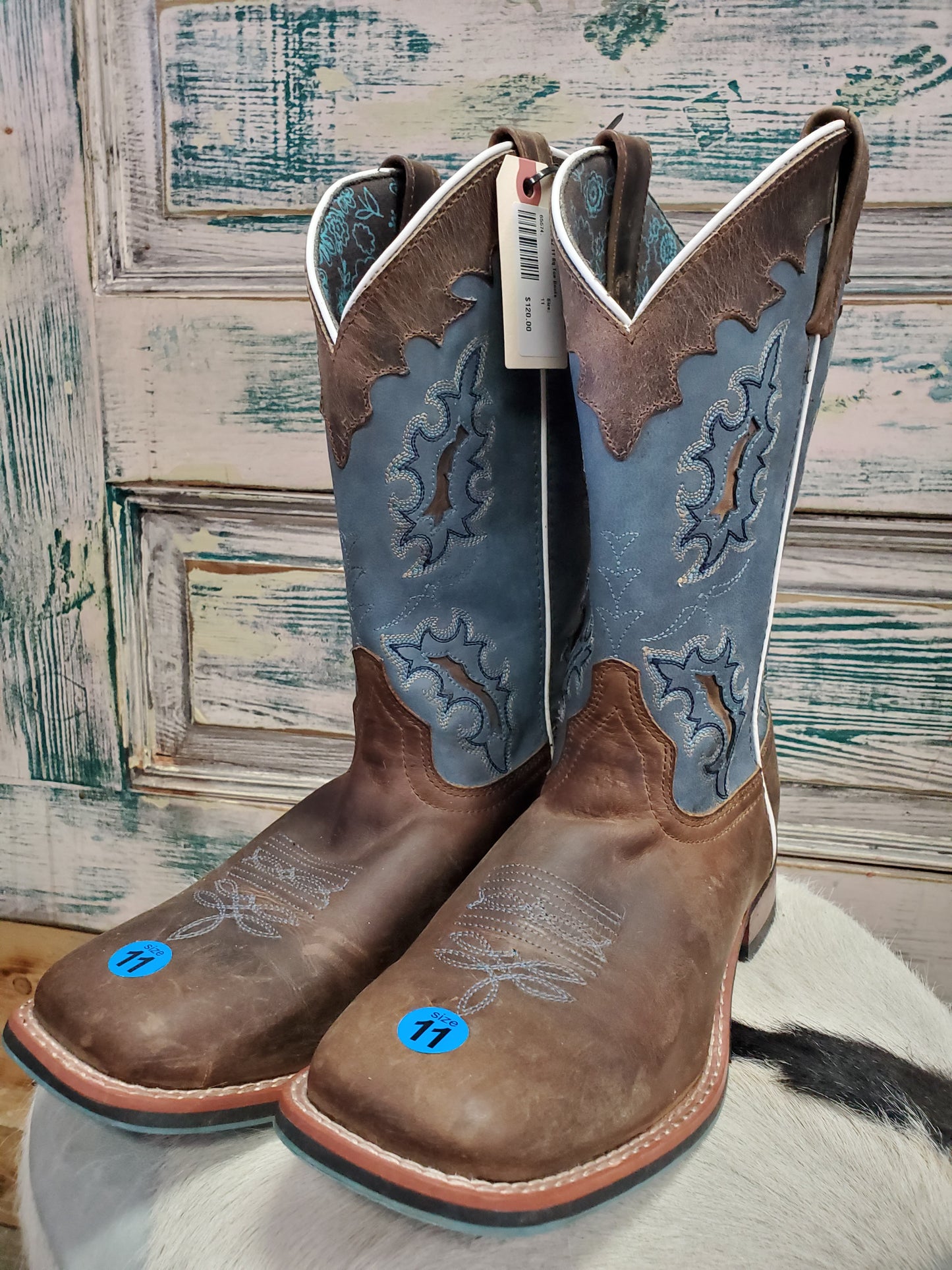 Ladies SZ.11 Sq Toe Boots