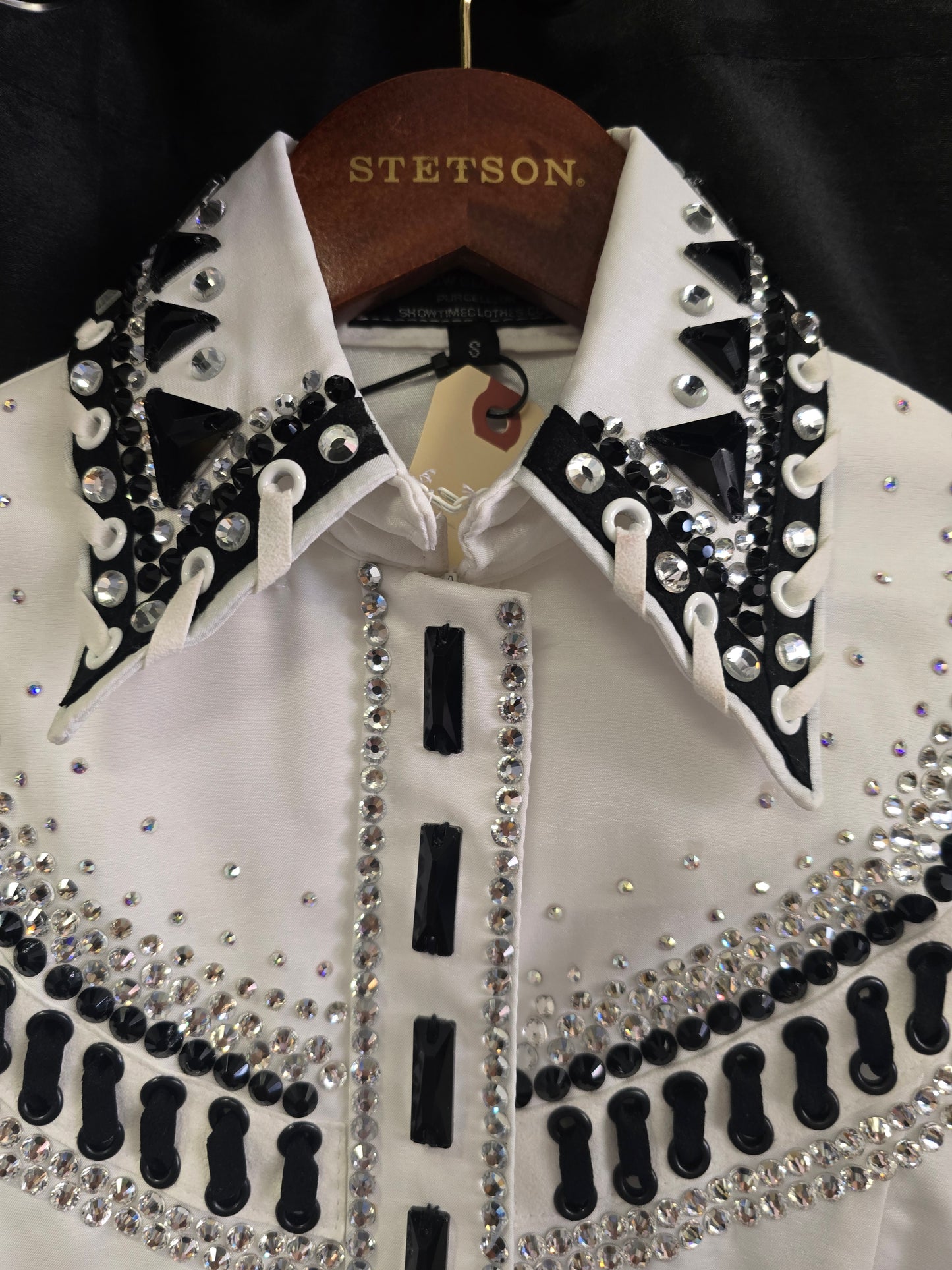 White Rhinestone Detail                           Show Shirt