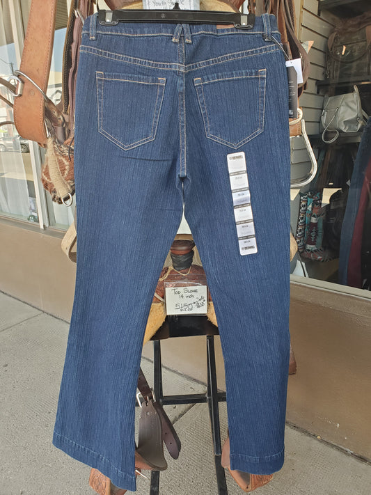 Dark Wash High Rise Trouser