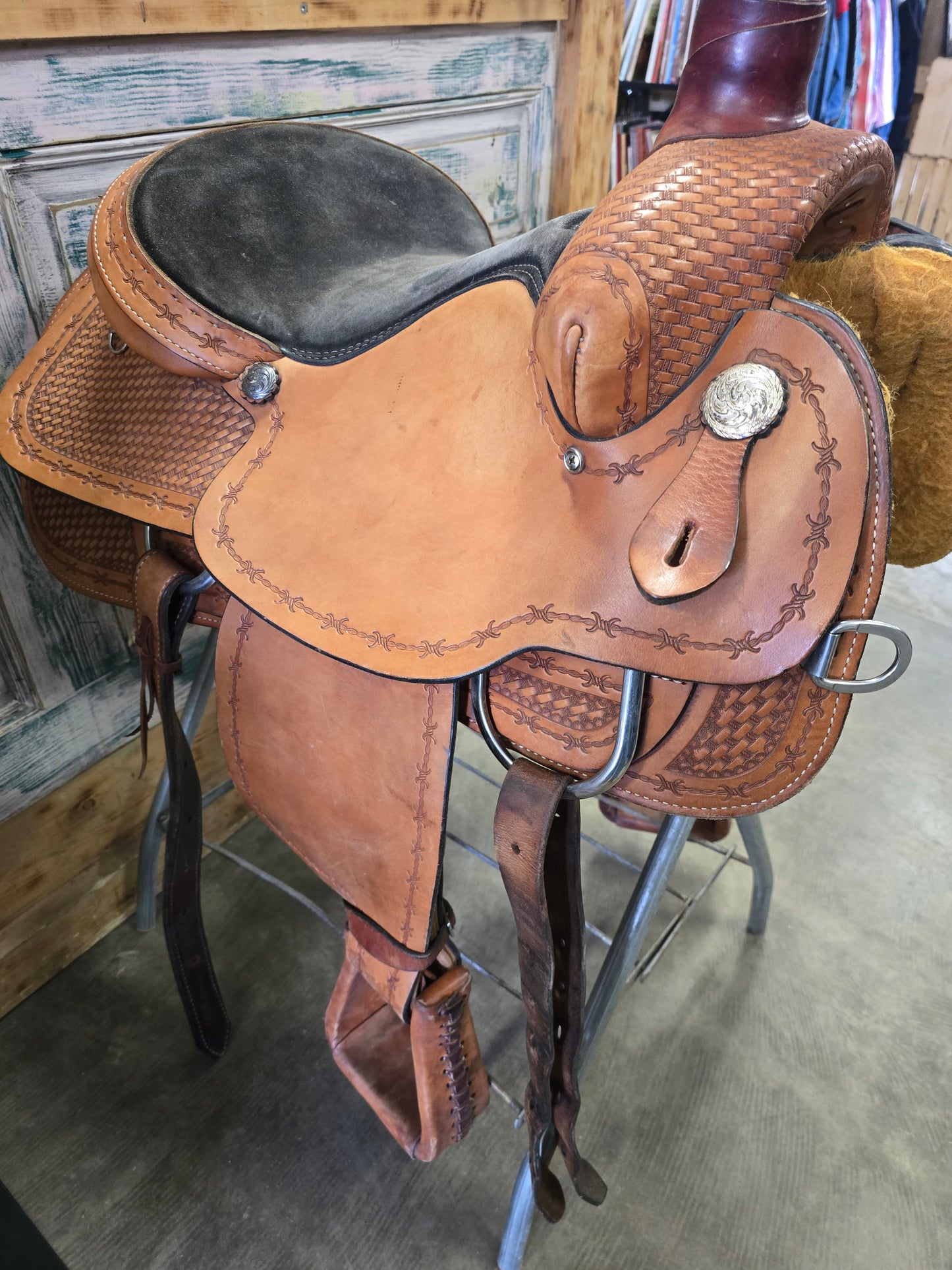 14.5 Inch Rockin R Rope Saddle