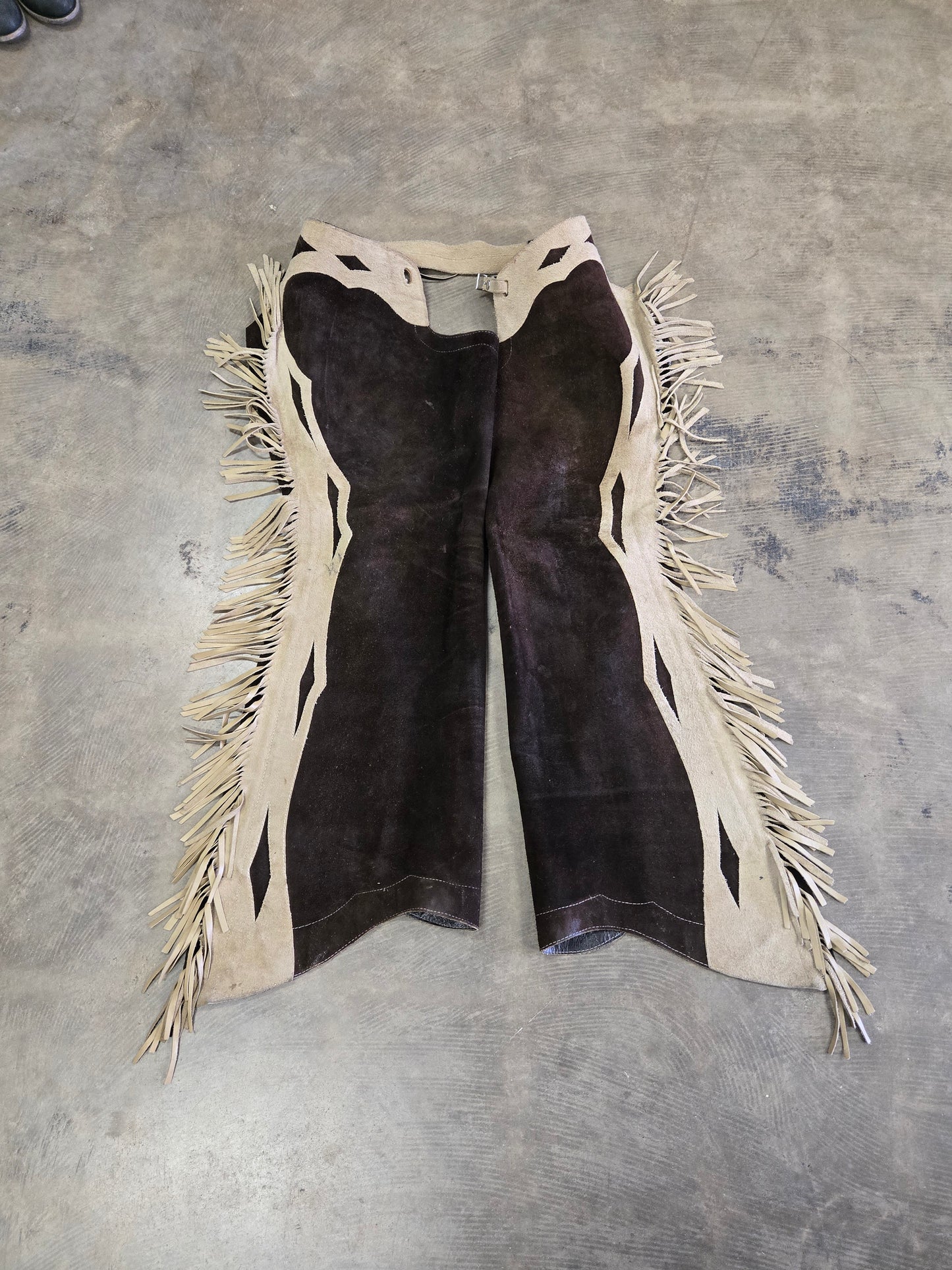 2 Tone Brown Suede Chaps