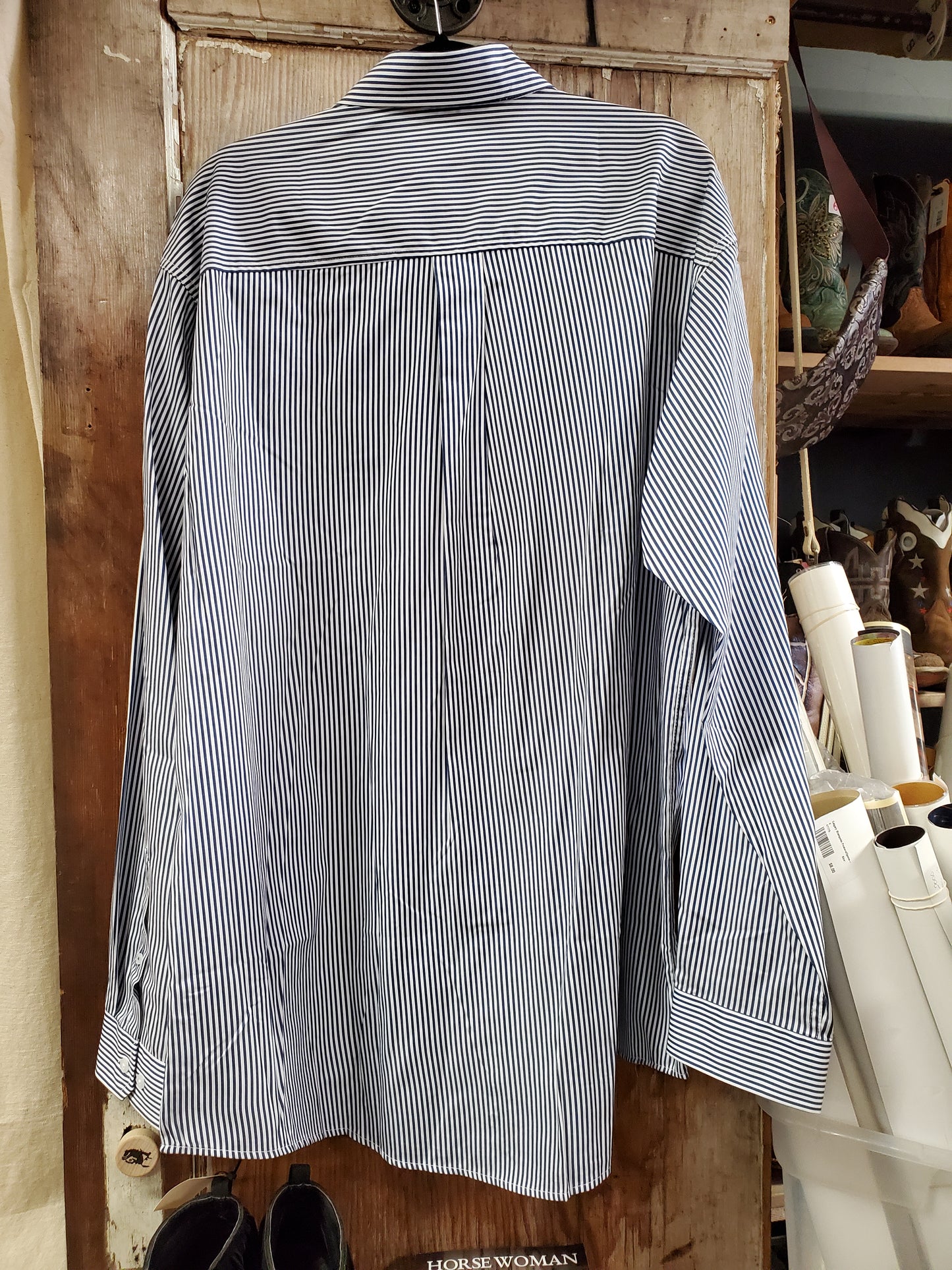 NWT Cinch Blue Stripe W/shirt - XL & XXL