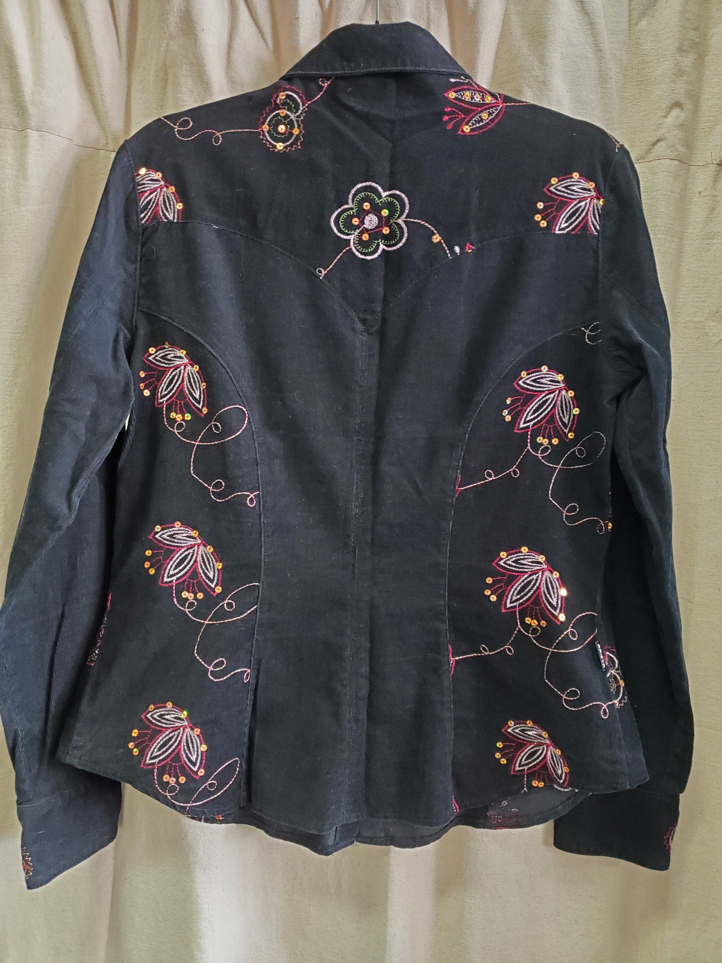 Black Embroidered Detail Shirt