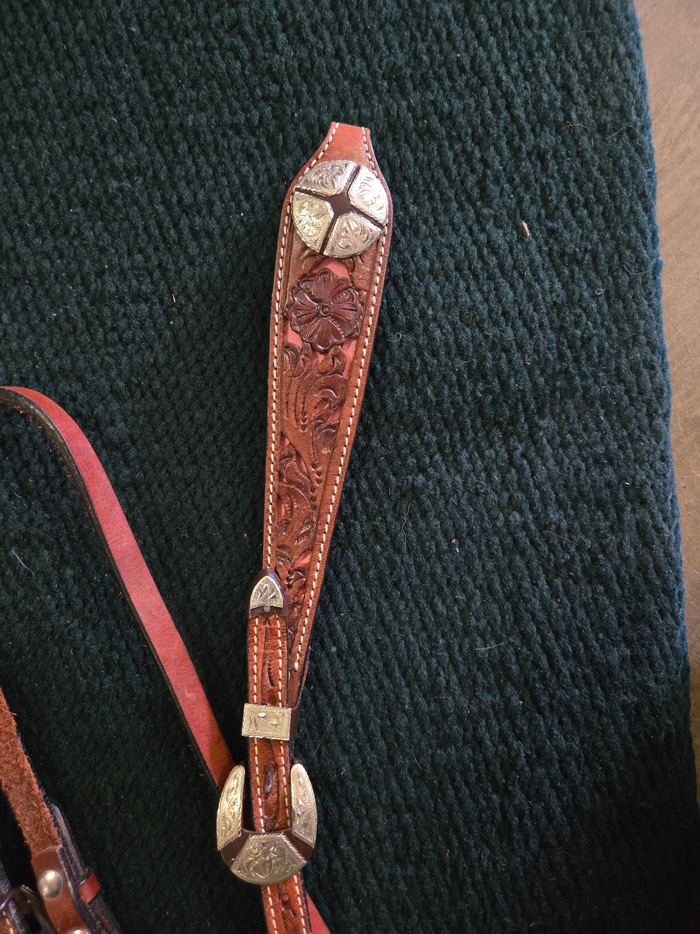 NEW Headstall /Carved Pink Inlay