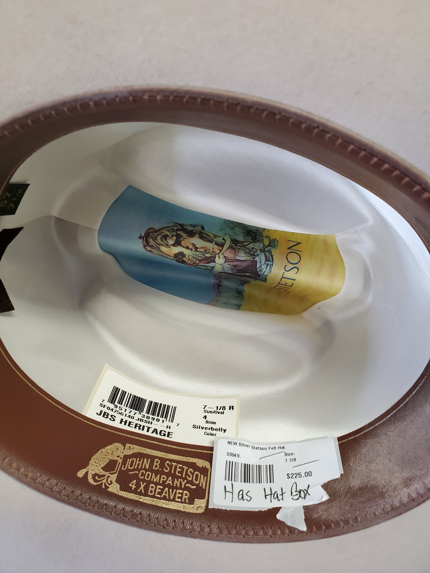 NEW Silver Stetson Felt Hat